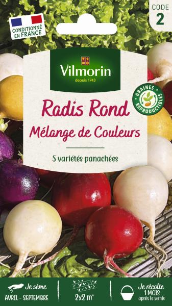 Potagères - Radis ronds - Mélange de couleurs - PACKAGING_RECTO